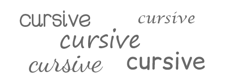 cursive czcionka kroj pisma font kursywa kurs css css3